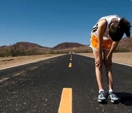 Exhausted from running